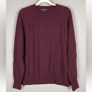 J. Crew Mercantile Wool Blend Crew Neck Sweater Mens L Burgundy Pullover
